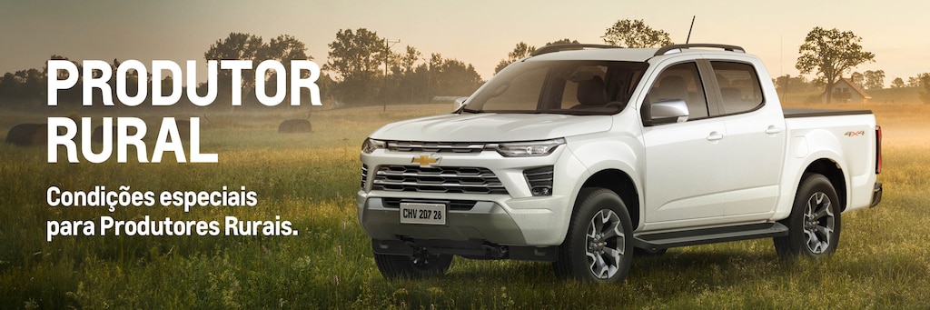 Comprar carros para produtor rural com descontos na Chevrolet